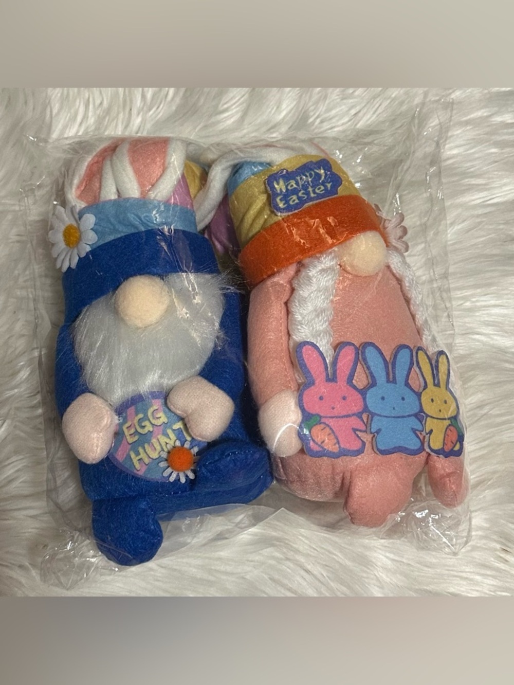 Easter Gnome Plush Pair - Blue & Pink